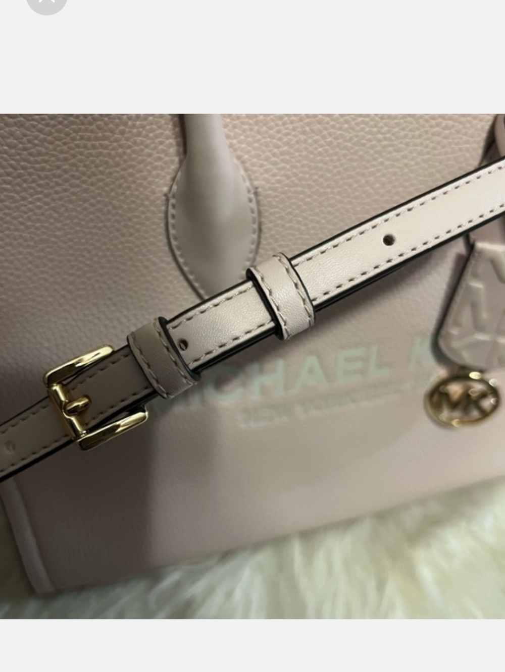Michael Kors Blush Pink Pebbled Leather Satchel - Picture 10 of 12